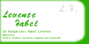 levente habel business card